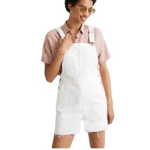 Madewell Adirondack Short Overalls in
Tile White Xs Like New